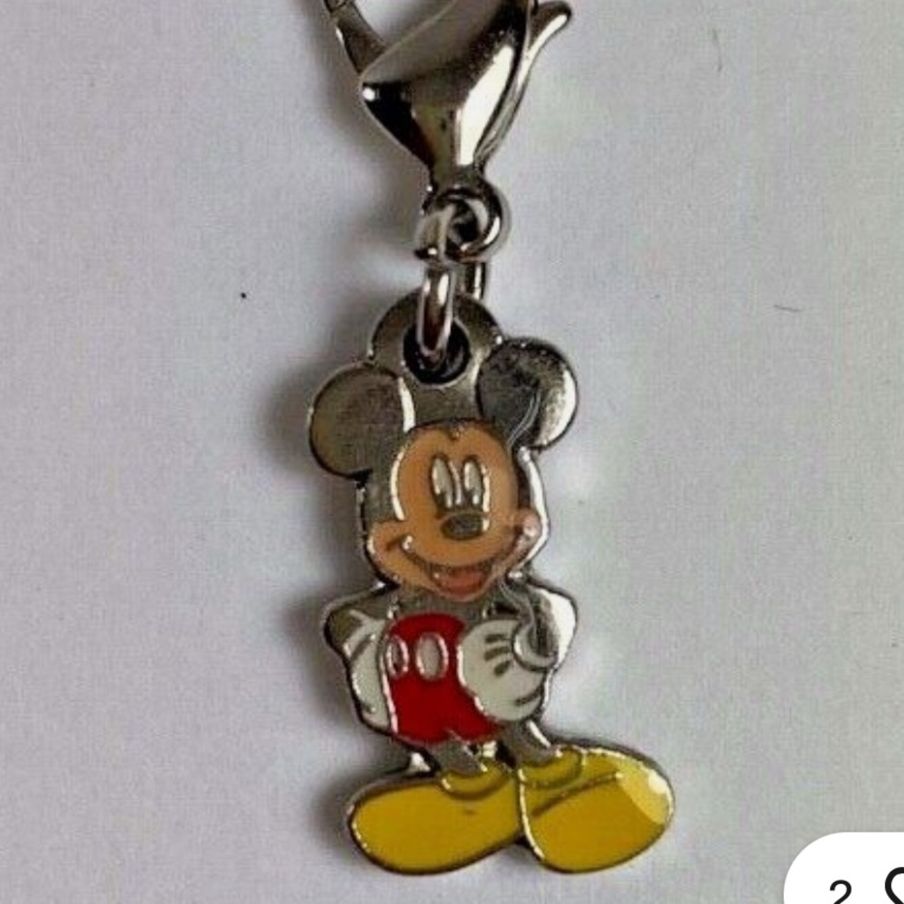 Disney Mickey Mouse Silver and Yellow Pendant - Picture 2 of 4